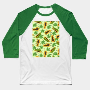 Papaya Pattern Baseball T-Shirt